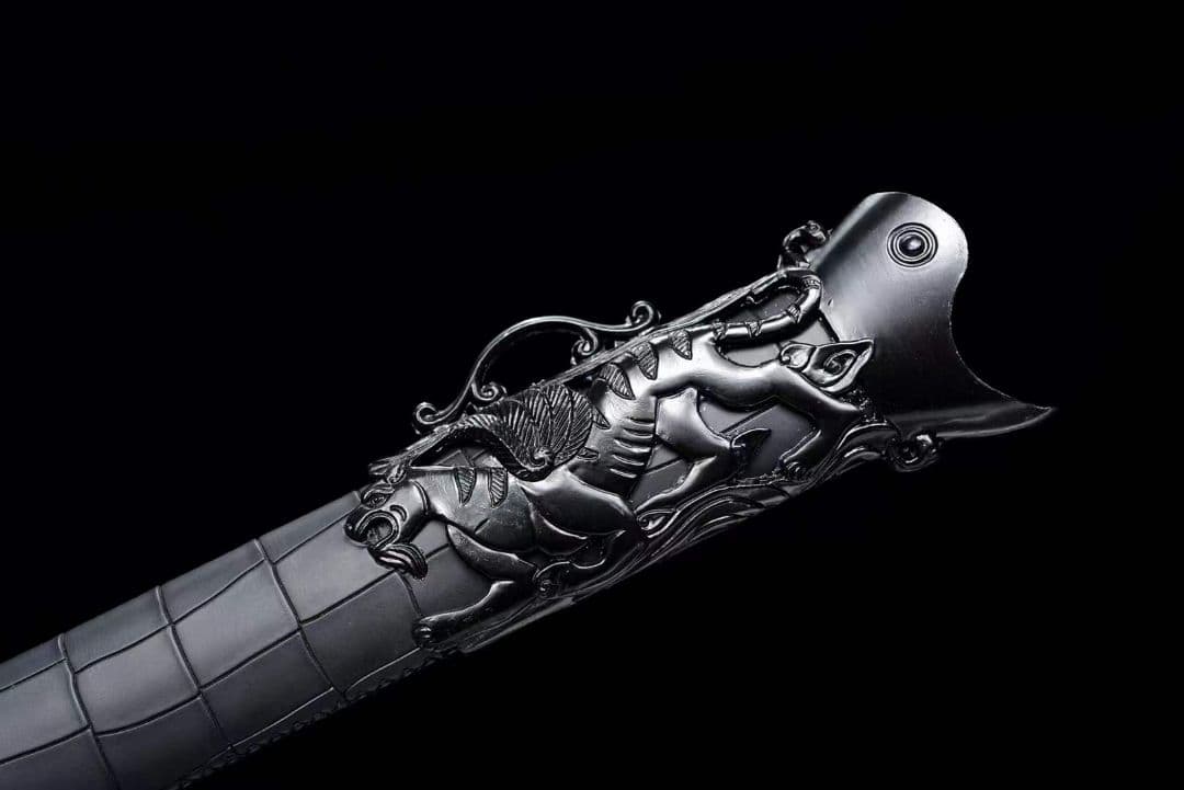 八卦戦刃（ブラックモデル）古兵器 武具　刀装具　日本刀　模造刀 居合刀