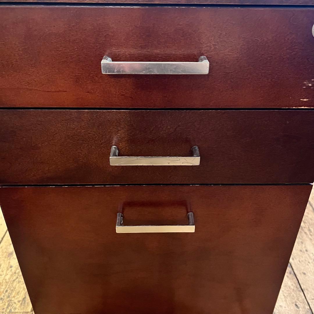 収納シェルフ（サイドワゴン）デスクワゴン　木製　キャスター付き