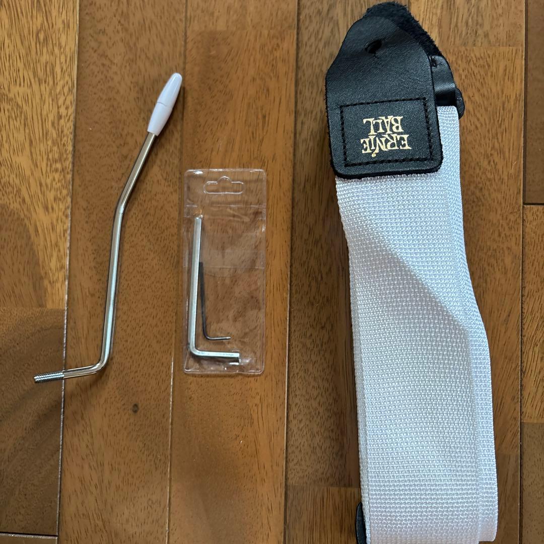 バスカーズエレキギター 青紫、付属品付き