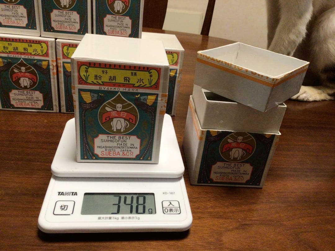 上羽絵　白狐印　胡粉　8箱　未開封