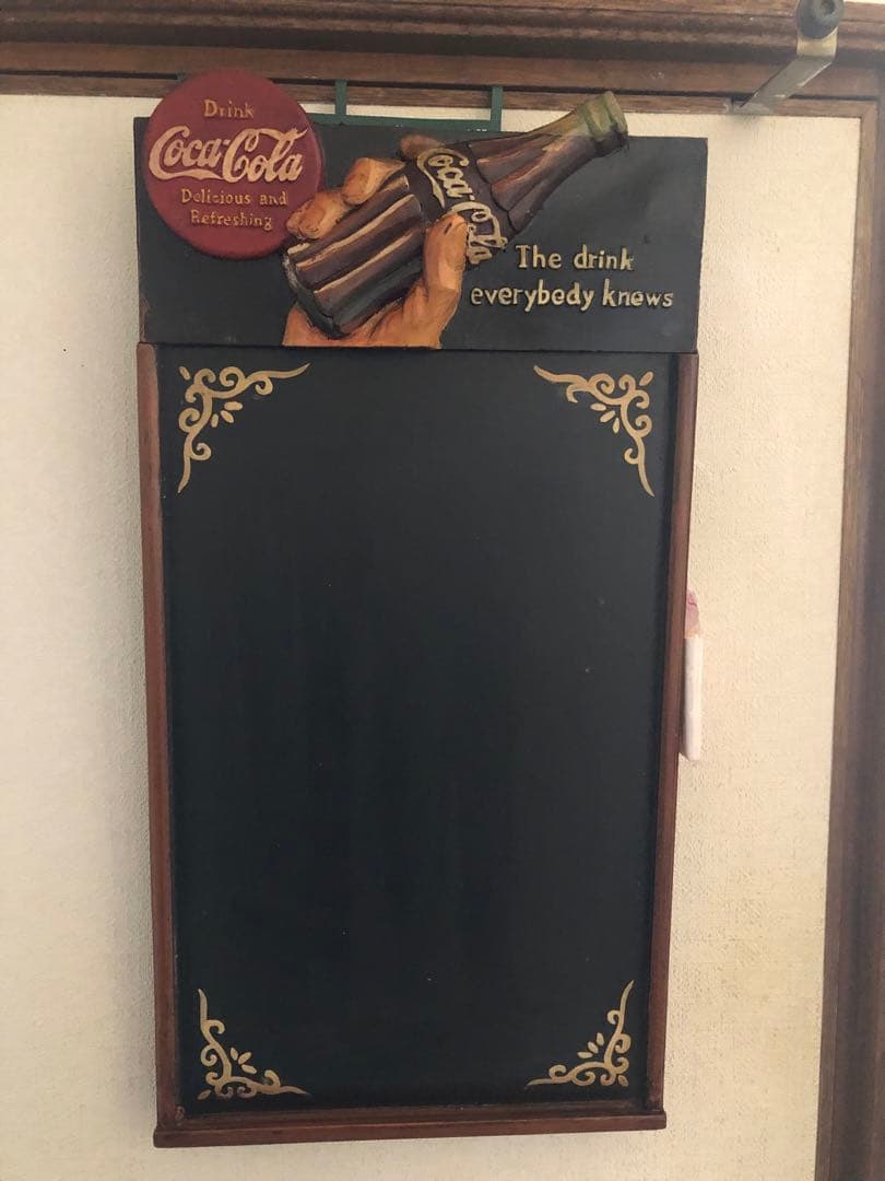 まっちょん コカコーラ　Coca-Cola木製黒板　新品未使用