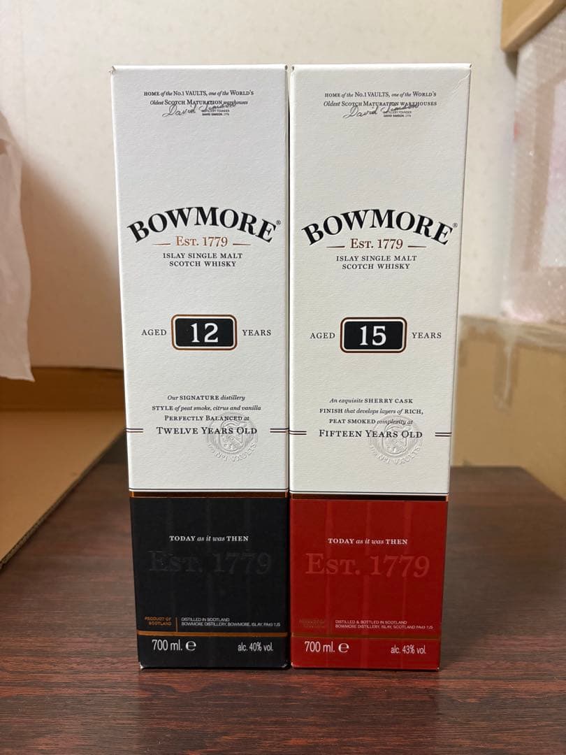 BOWMORE ボウモア　シェリーカスク　12年 15年 セット