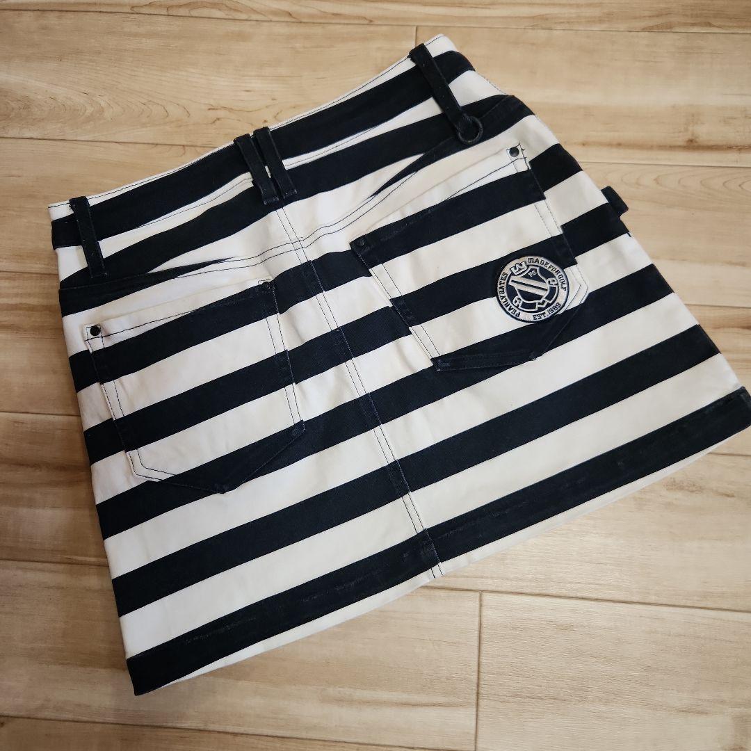 希少美品✦PEARLY GATESス✦ボーダー柄 ゴルフスカート✦0