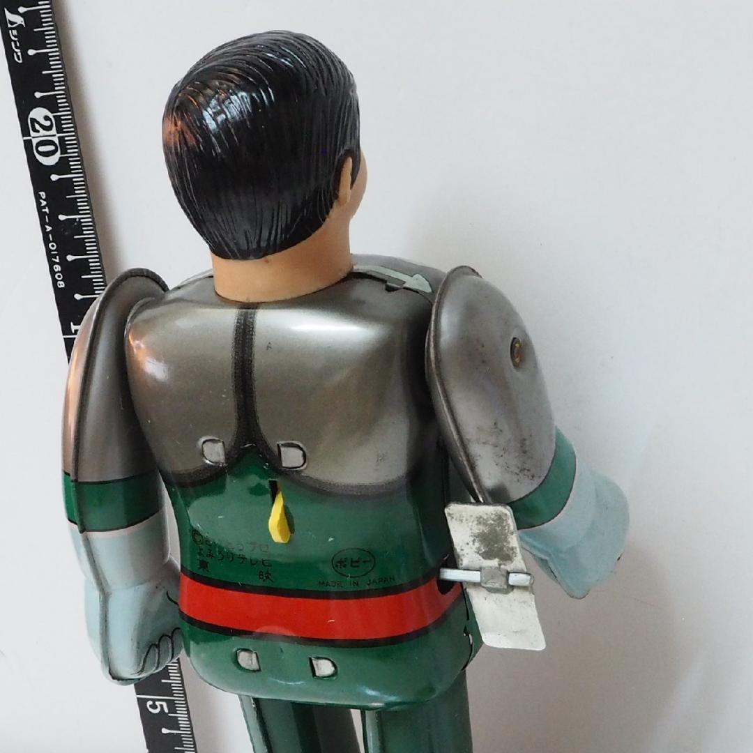 ポピー【バロム1 動作確認済】当時物ブリキ ゼンマイ歩行ロボットTIN TOY