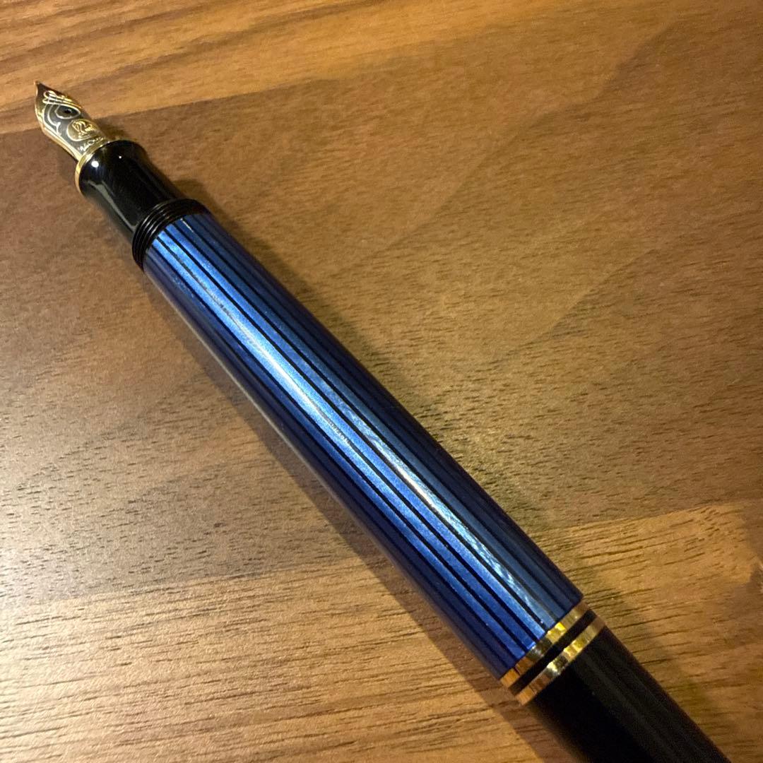 ペリカン Pelikan 万年筆 M600 スーベレーン 青縞 F 細字