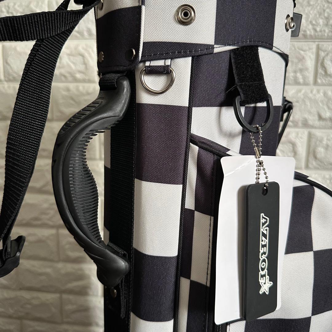 未使用 AZROF スタンド 6.5型 キャディバッグ チェッカーBK