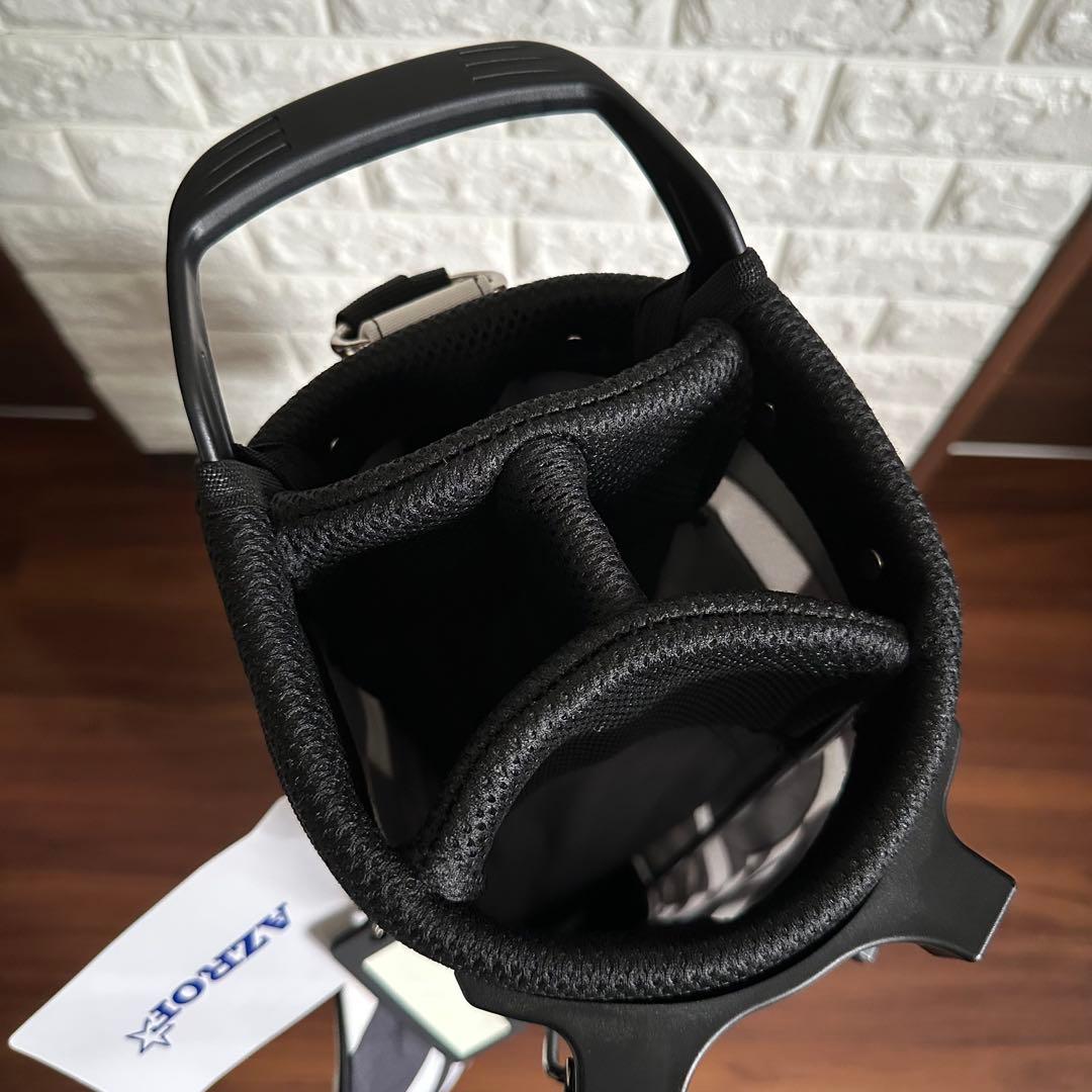 未使用 AZROF スタンド 6.5型 キャディバッグ チェッカーBK