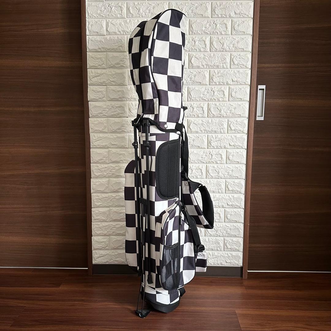 未使用 AZROF スタンド 6.5型 キャディバッグ チェッカーBK