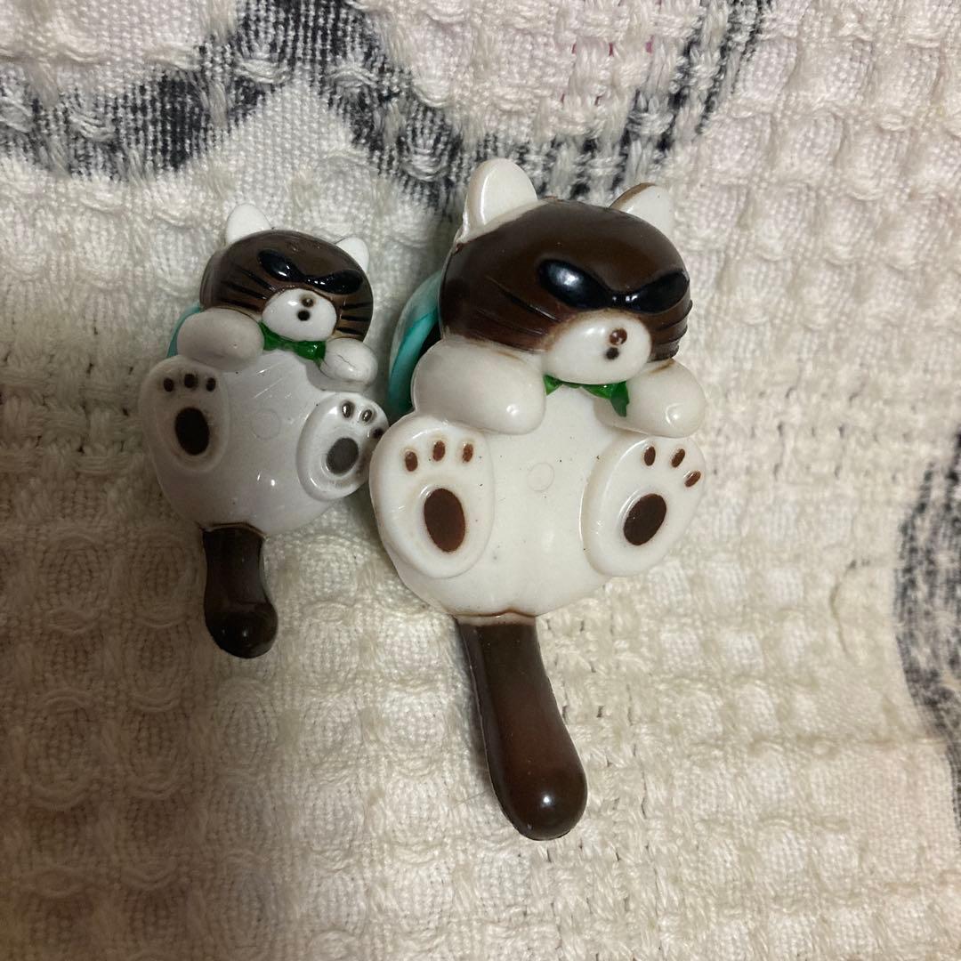 昭和レトロ　コップのフチ　 猫　引っ掛けマスコット　 撮影＆確認のため開封した