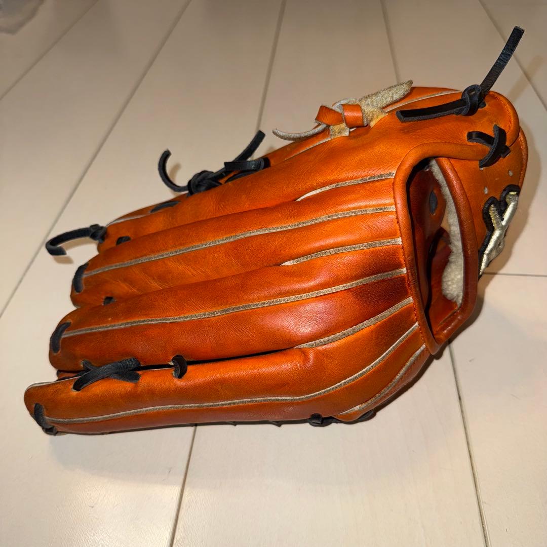 ATOM 硬式グローブ 左利き用　オレンジ