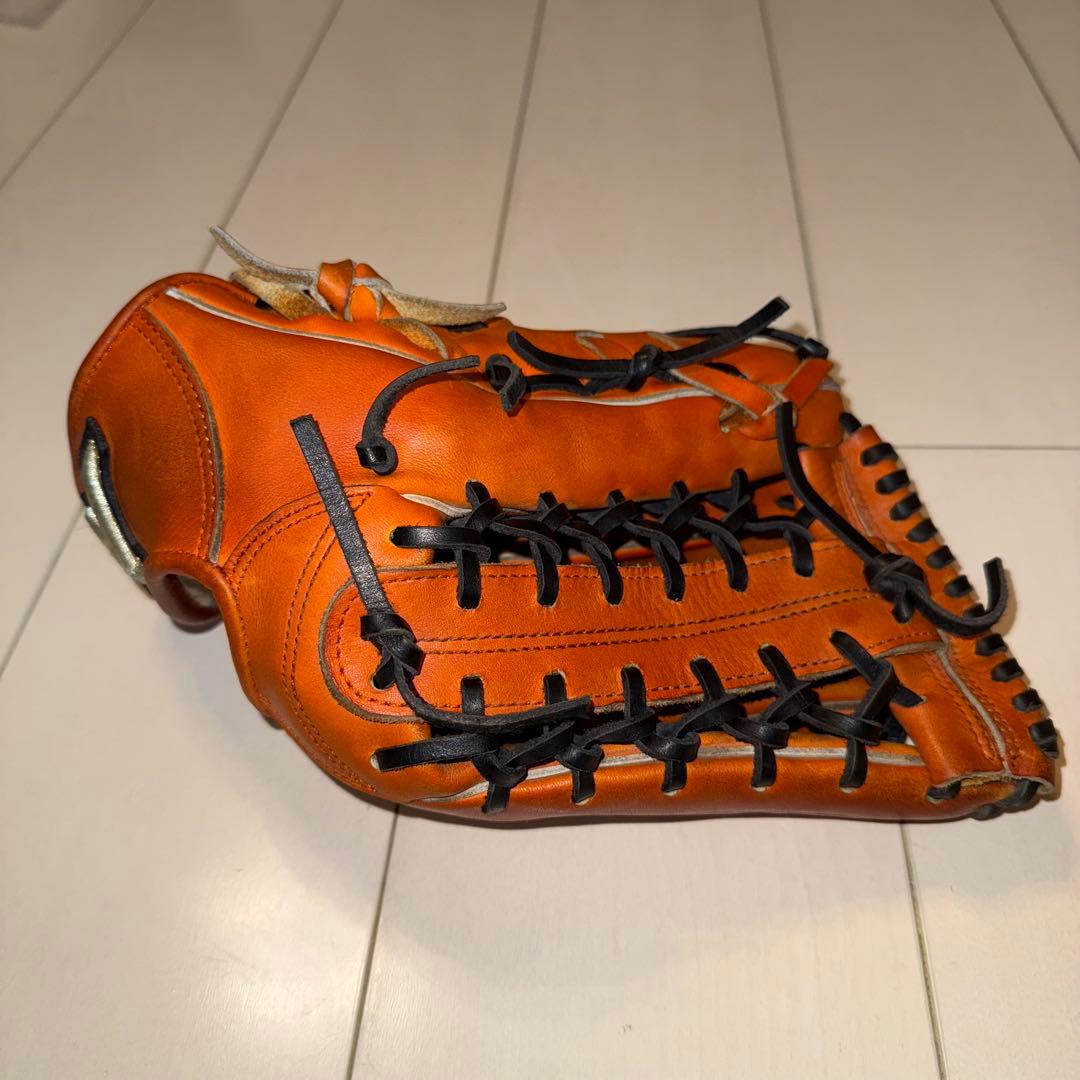 ATOM 硬式グローブ 左利き用　オレンジ