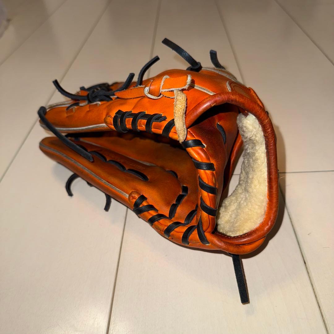 ATOM 硬式グローブ 左利き用　オレンジ
