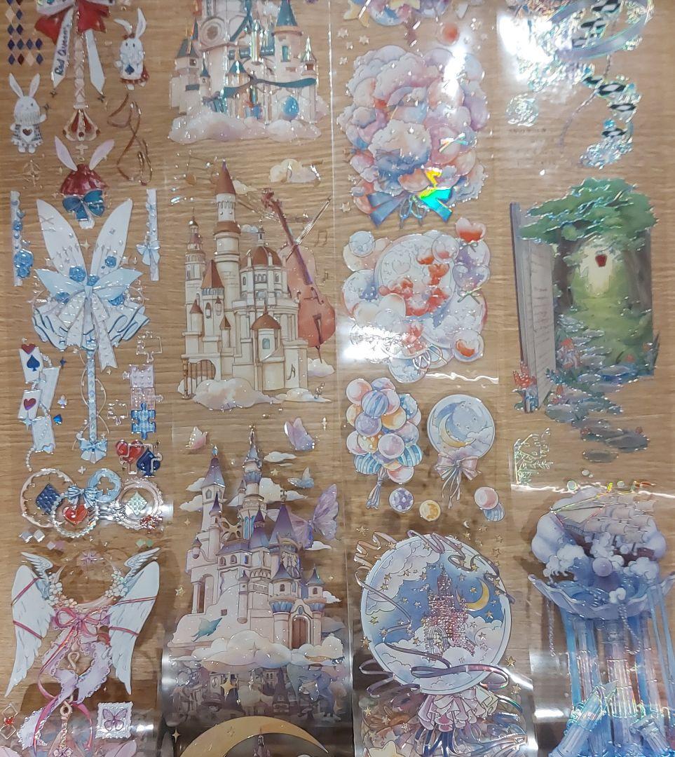 マスキングテープH　中古４点　お城　風船　杖　ステッキ