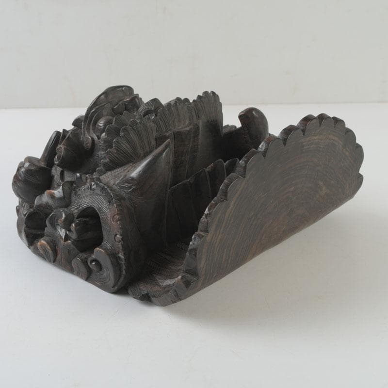 バリ島　インドネシア　木彫　ガルーダ　面　壁飾　C　8630