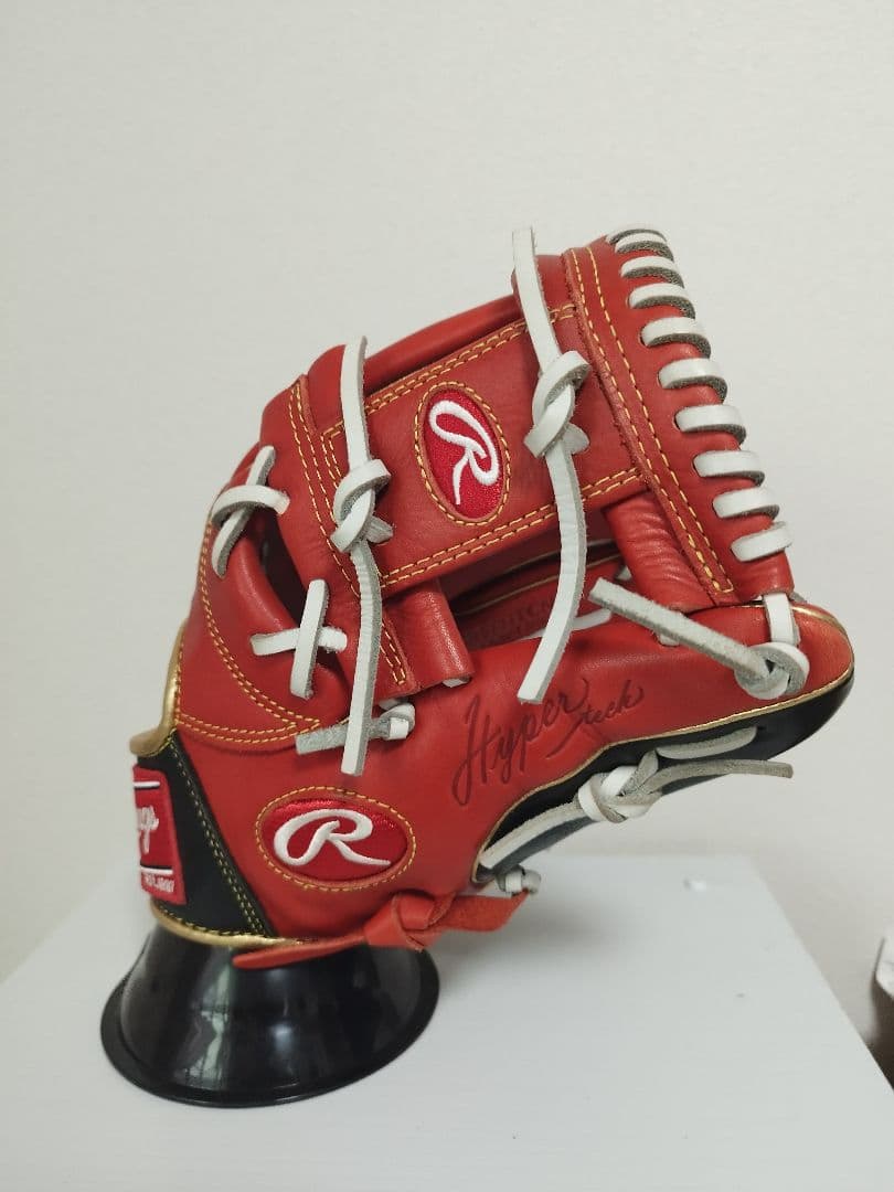 Rawlings 軟式グラブハイパーテック ／レッド×ゴールド×ブラック