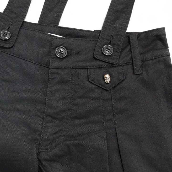 マークアンドロナ ゴルフスカート　キュロット　黒プリーツ スカル 日本製 S