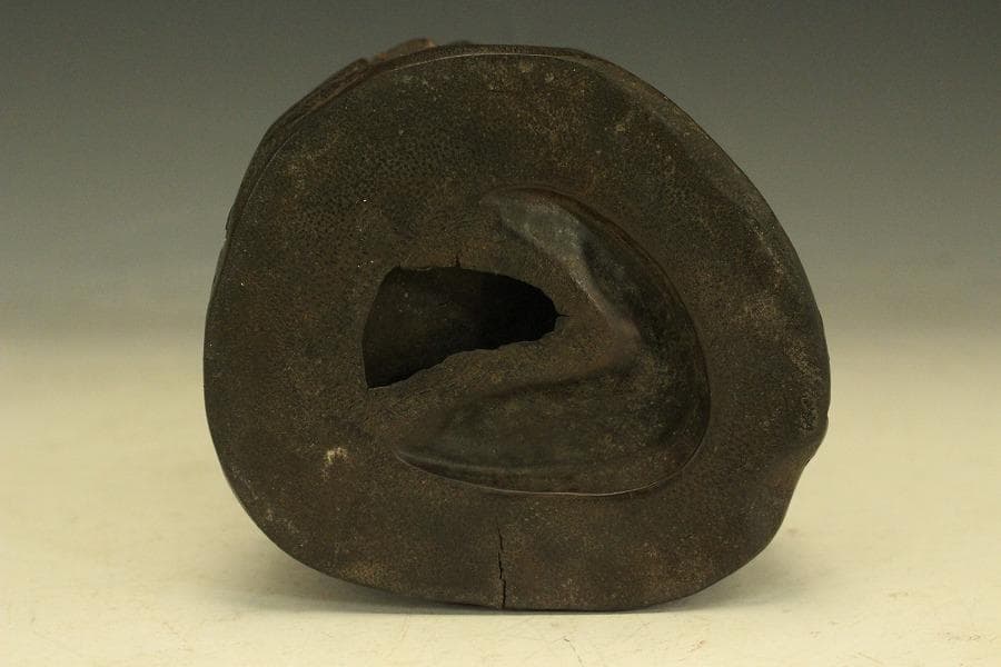 中国美術 竹根 刻 如意手 寿老人 置物 高15.8cm(A270)