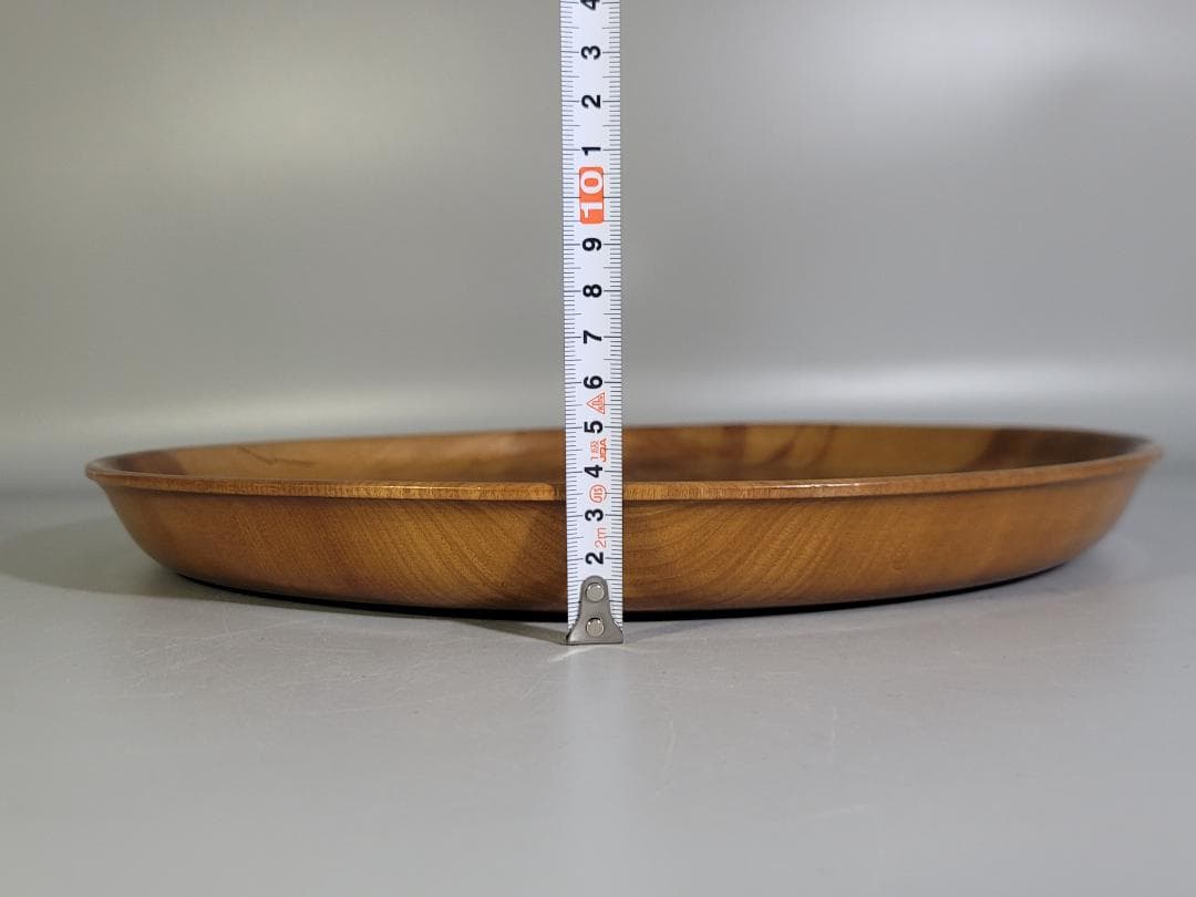 銘木 一刀彫 煎茶 盆 円盆