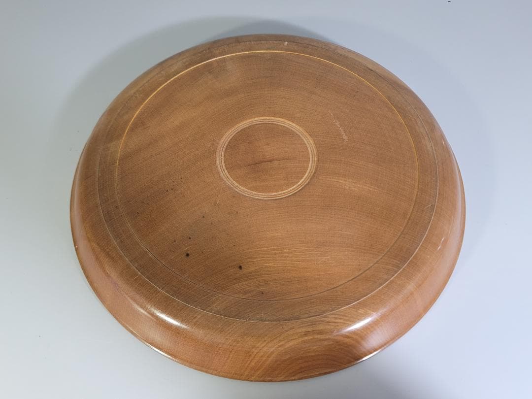 銘木 一刀彫 煎茶 盆 円盆