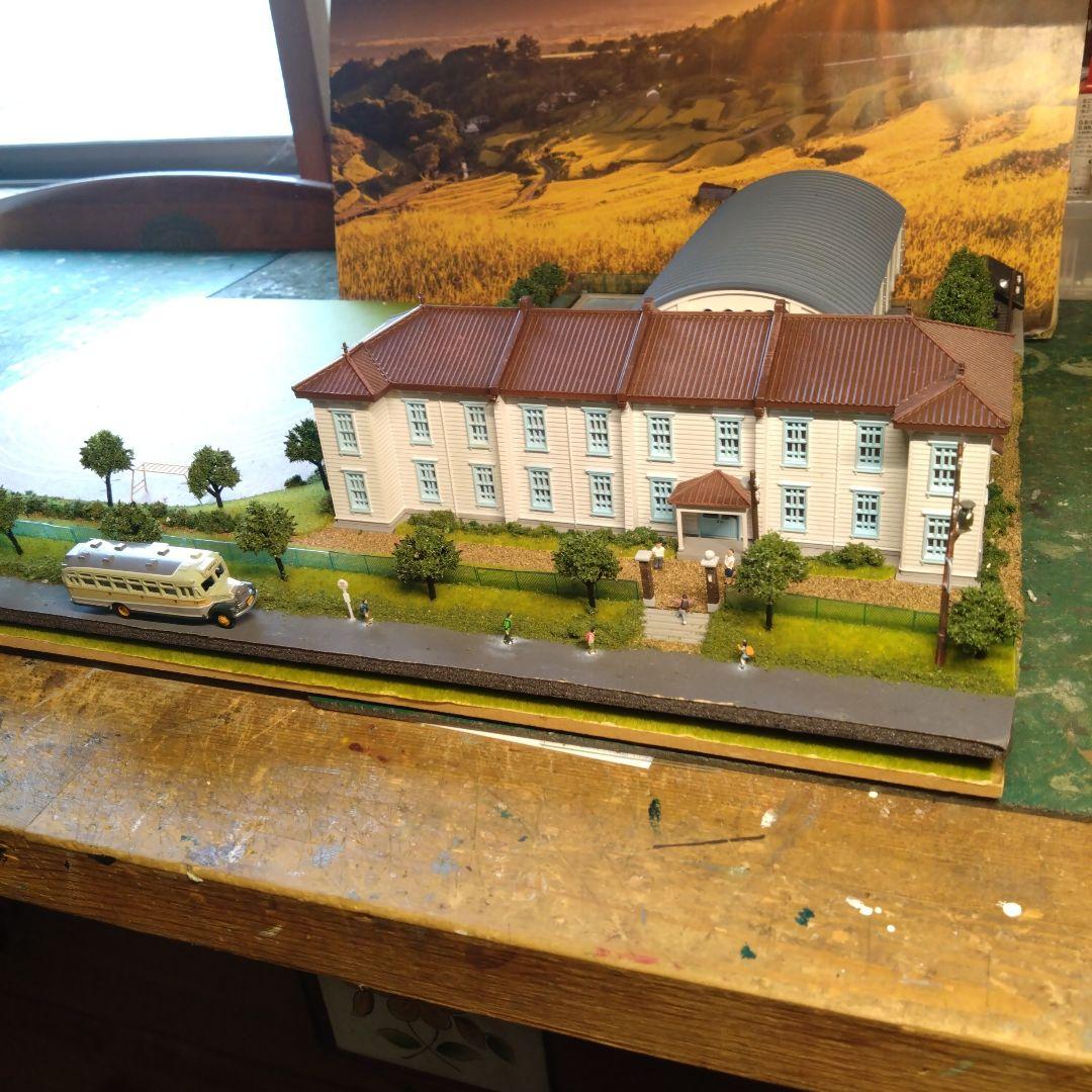 Nゲージ 小学校ミニジオラマ（自作）