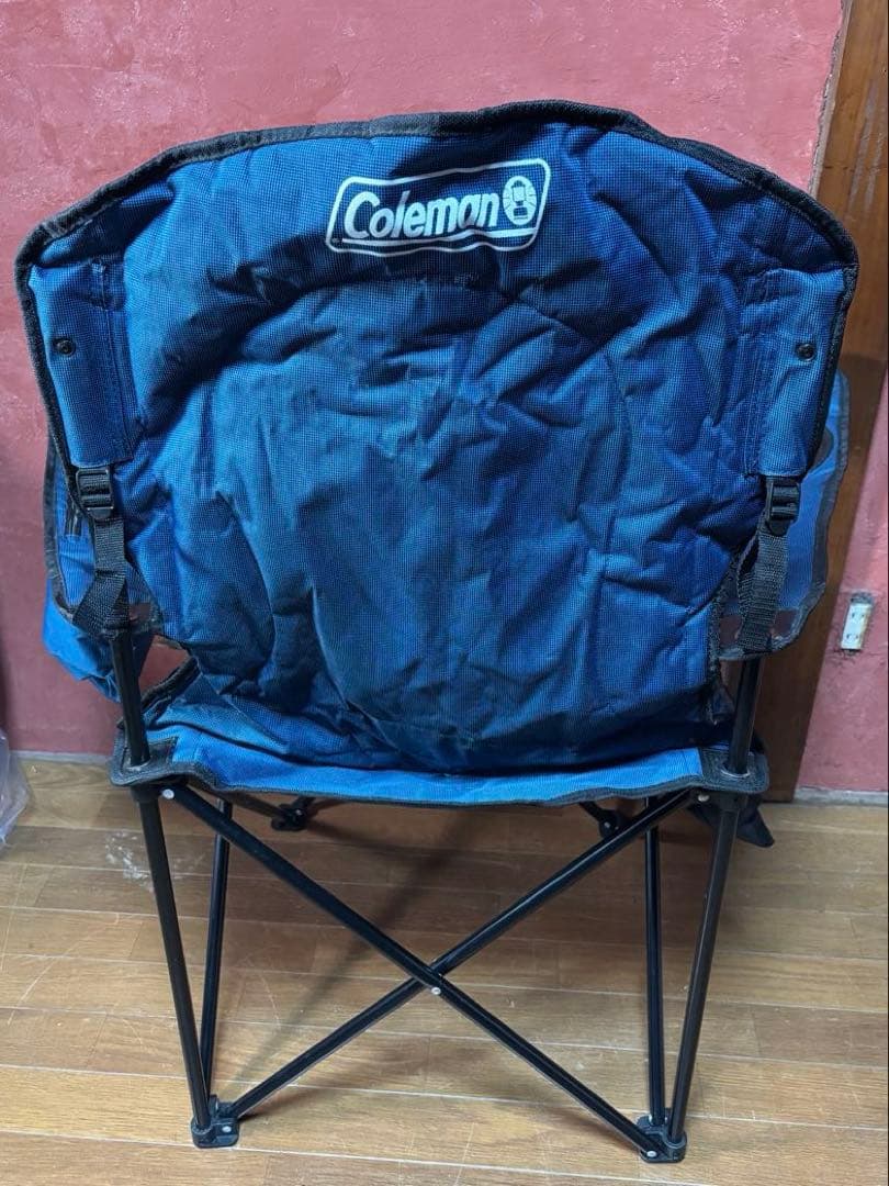 Coleman クーラー付きクアッドチェアネイビー 折りたたみチェア 2脚セット