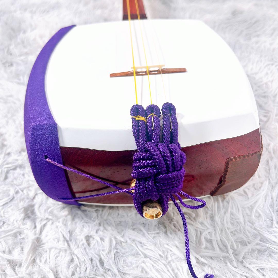 津軽三味線　高級花林　太棹　皮破れなし　ケース付　東さわり　延棹