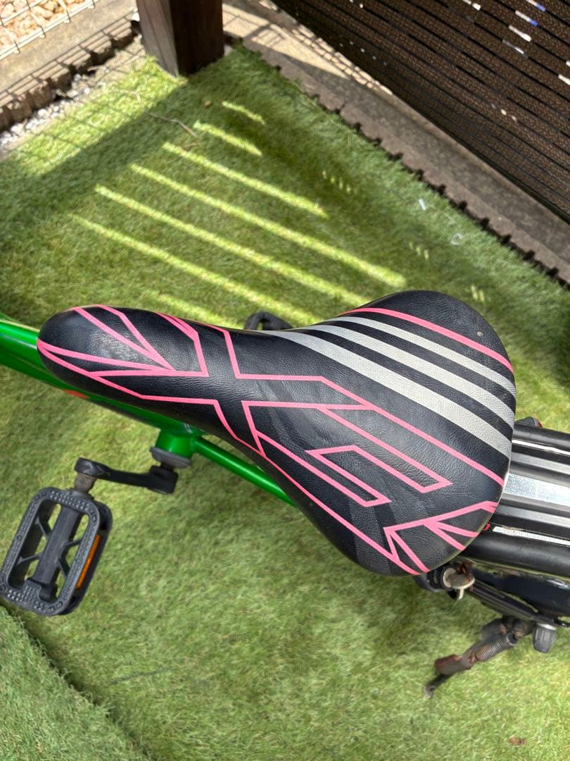 BRIDGESTONE 22インチ 子供用自転車 グリーン 前カゴ付き