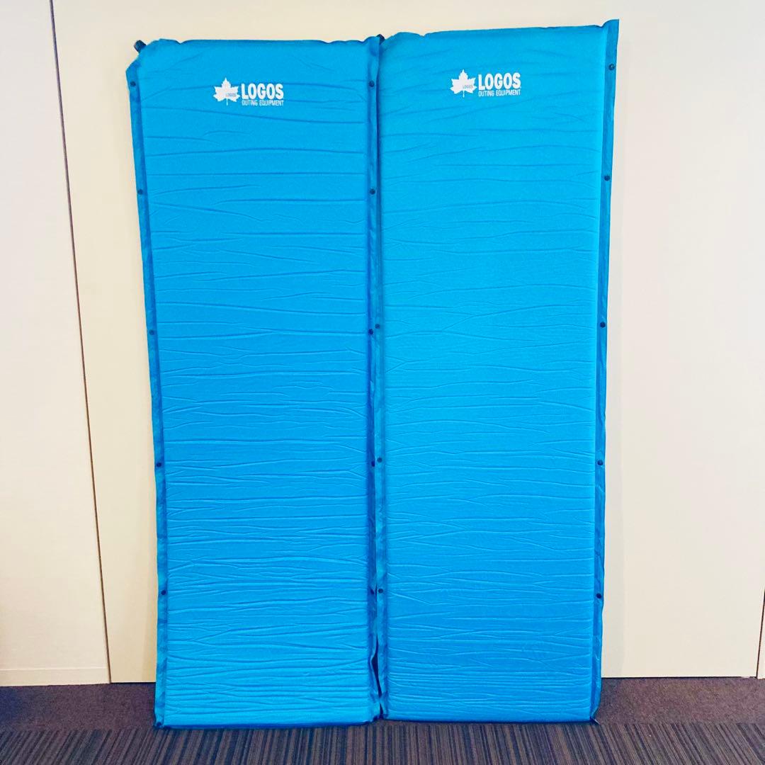 [美品]LOGOS インフレーターマット ソロ 3セット補修キット付き連結可能