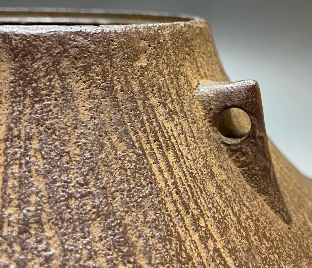 人間国宝　佐藤浄清　茶釜　雪景地紋　富士釜　釜釻　共箱　X803