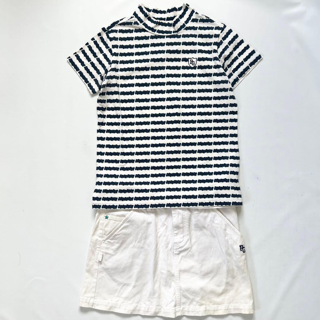 PEARLY GATES パーリーゲイツ　セットアップ　ボーダー　スカート 1