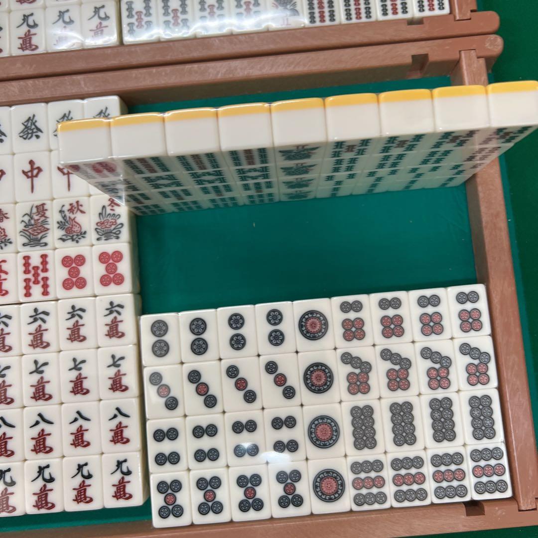 手打ち用　麻雀牌　黄色/黄緑　2組セット