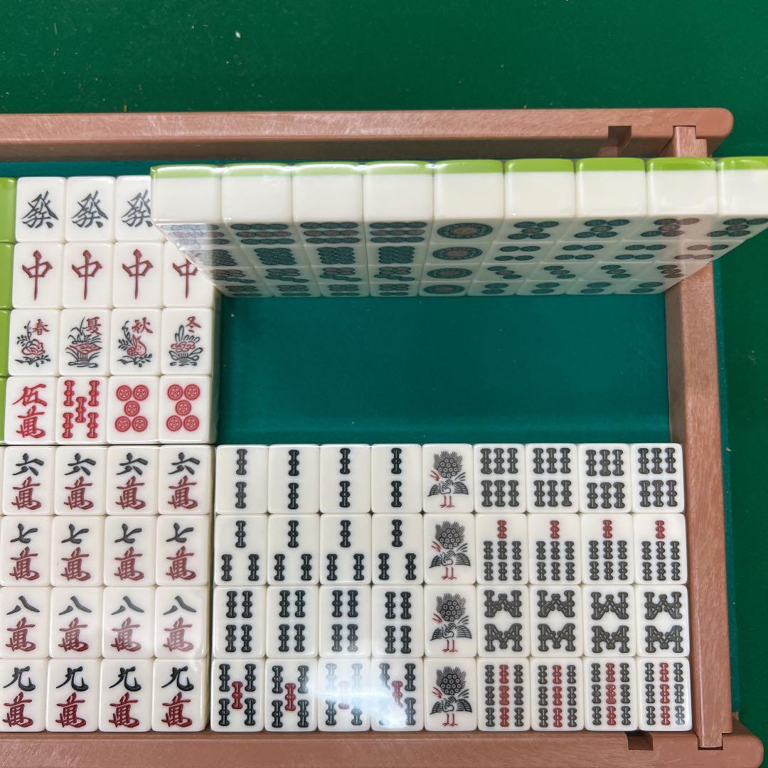 手打ち用　麻雀牌　黄色/黄緑　2組セット