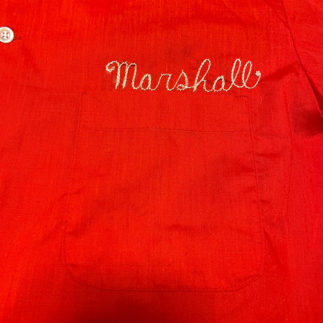Hilton Marshall 刺繍入り赤シャツ