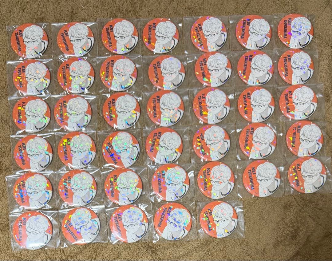 ハイキュー　オールスター缶バッジ　月島蛍　40個