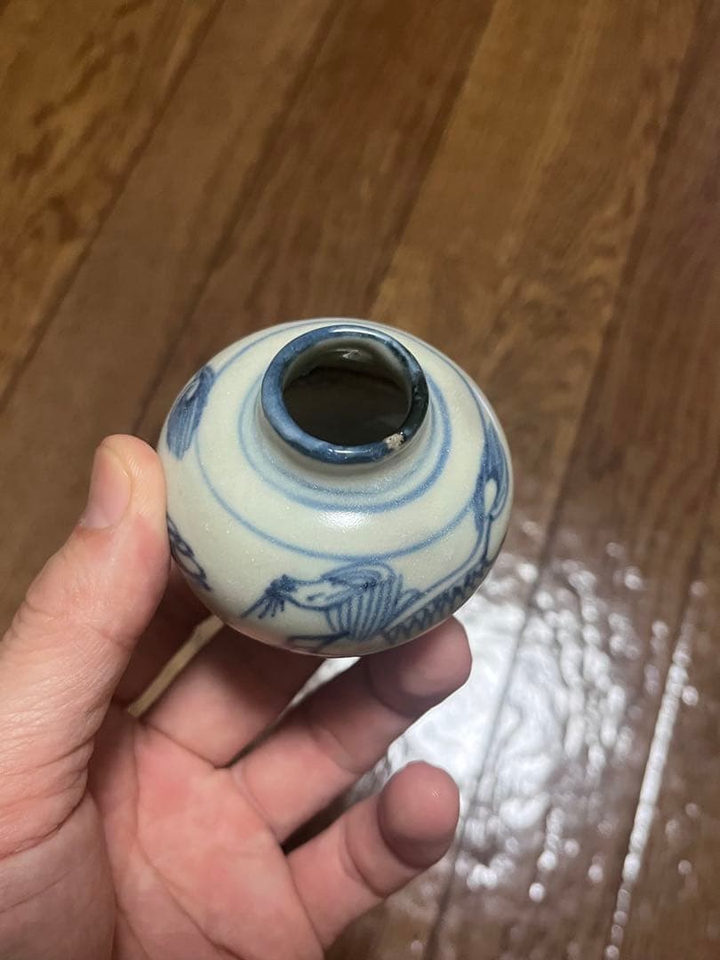 古染付　小壷　小壺　馬　干支　麒麟　香炉　初期伊万里　李朝　民藝　民芸　安南