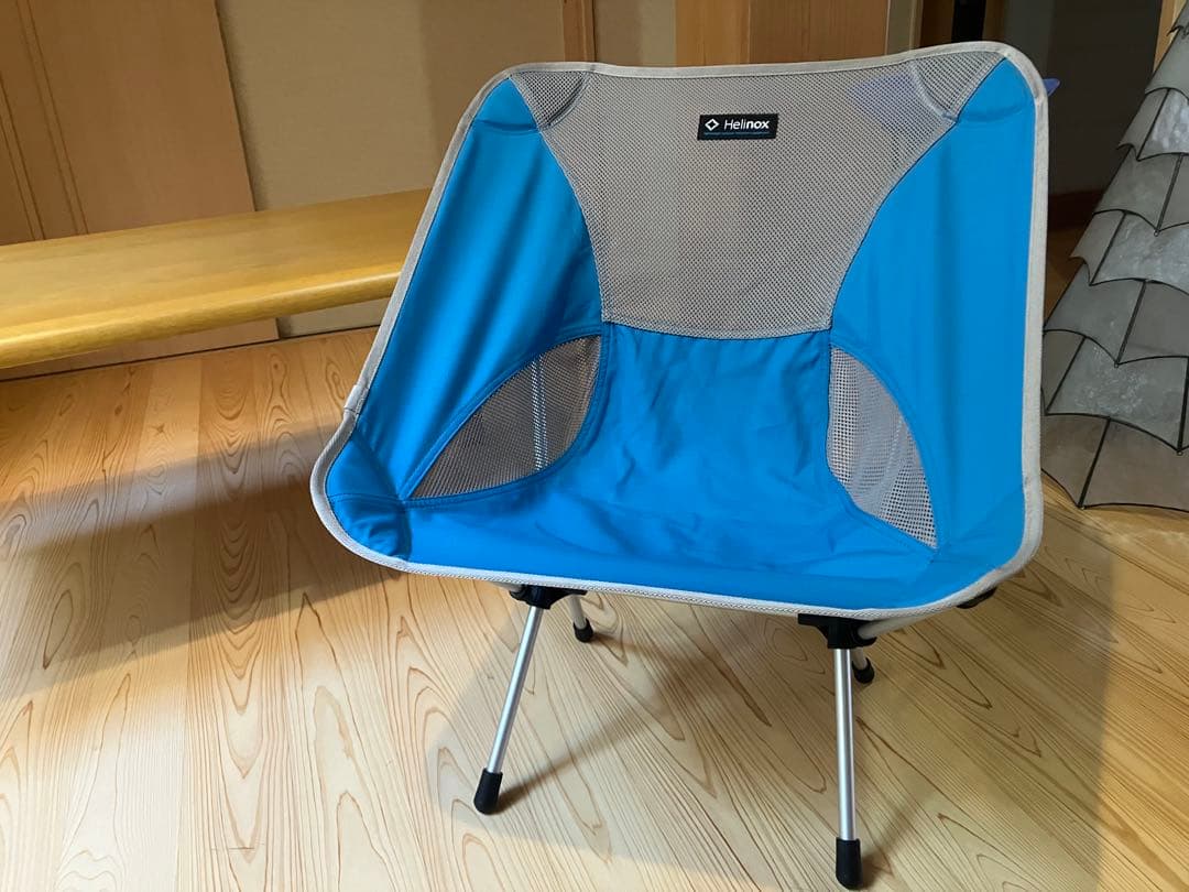 Helinox アウトドアチェア 青 メッシュ