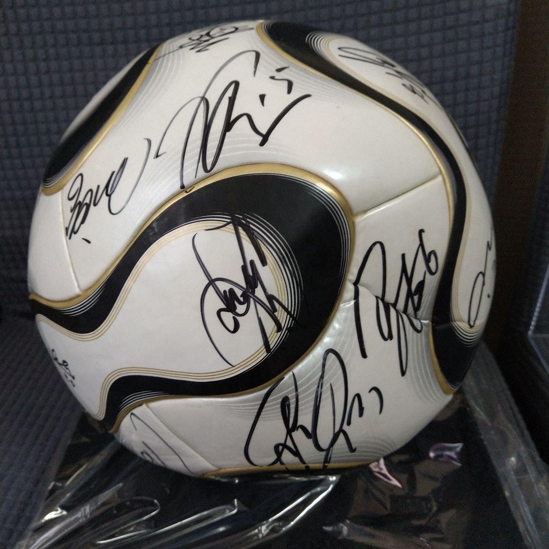 値下げ 2006年京都パープルサンガ全選手サイン入りJリーグ公式試合球 ケース付