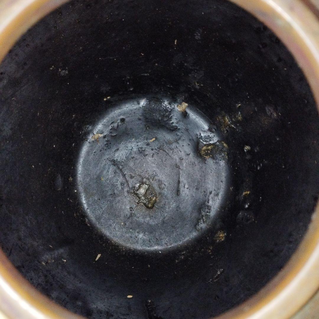 高岡銅器　竹治作　花器　壺