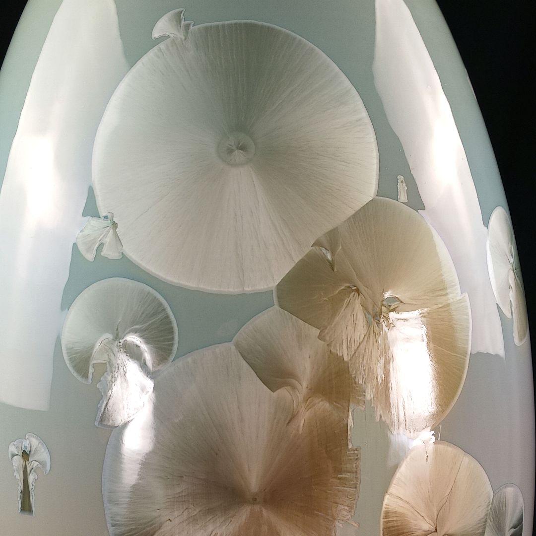 Y2596 中国美術 漢聲窯 林三江 結晶釉 神秘彩 壷 唐木台 箱