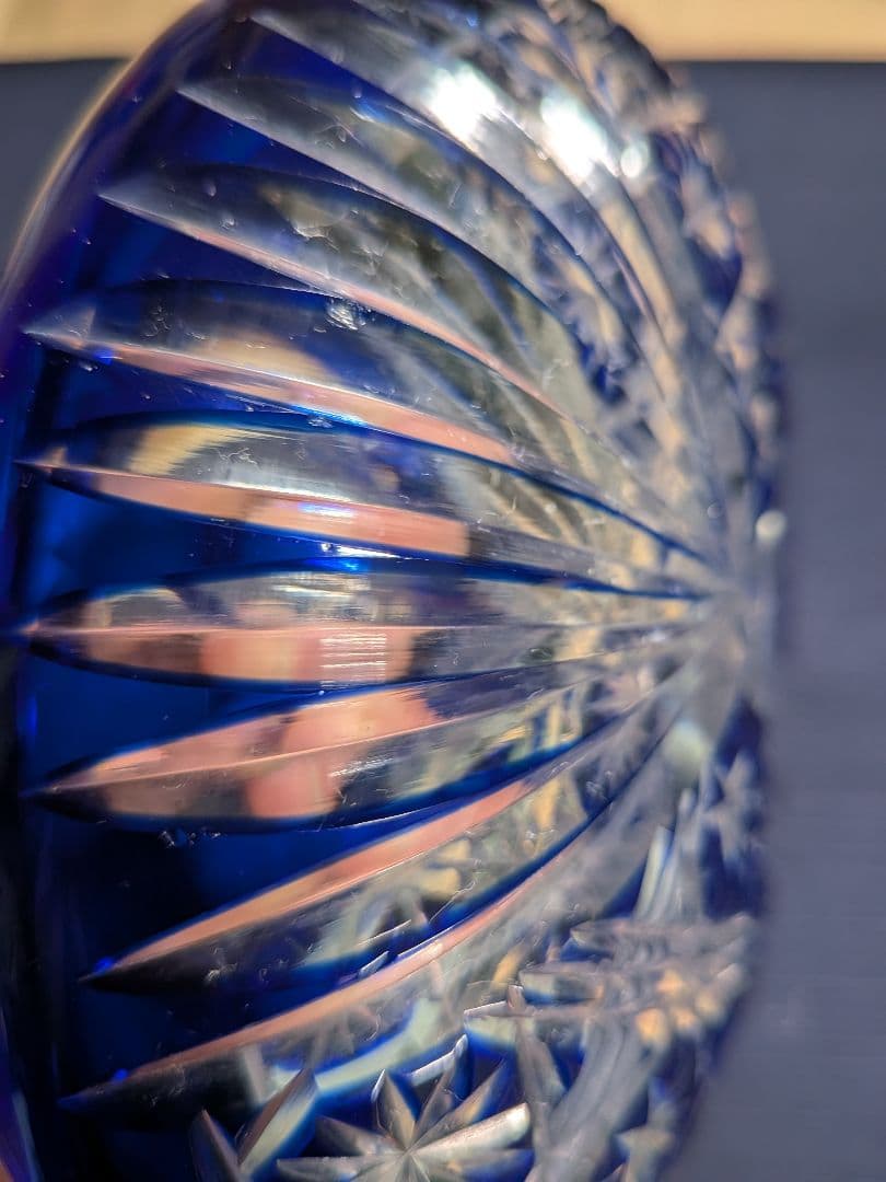 レトロ江戸切子灰皿アート飾