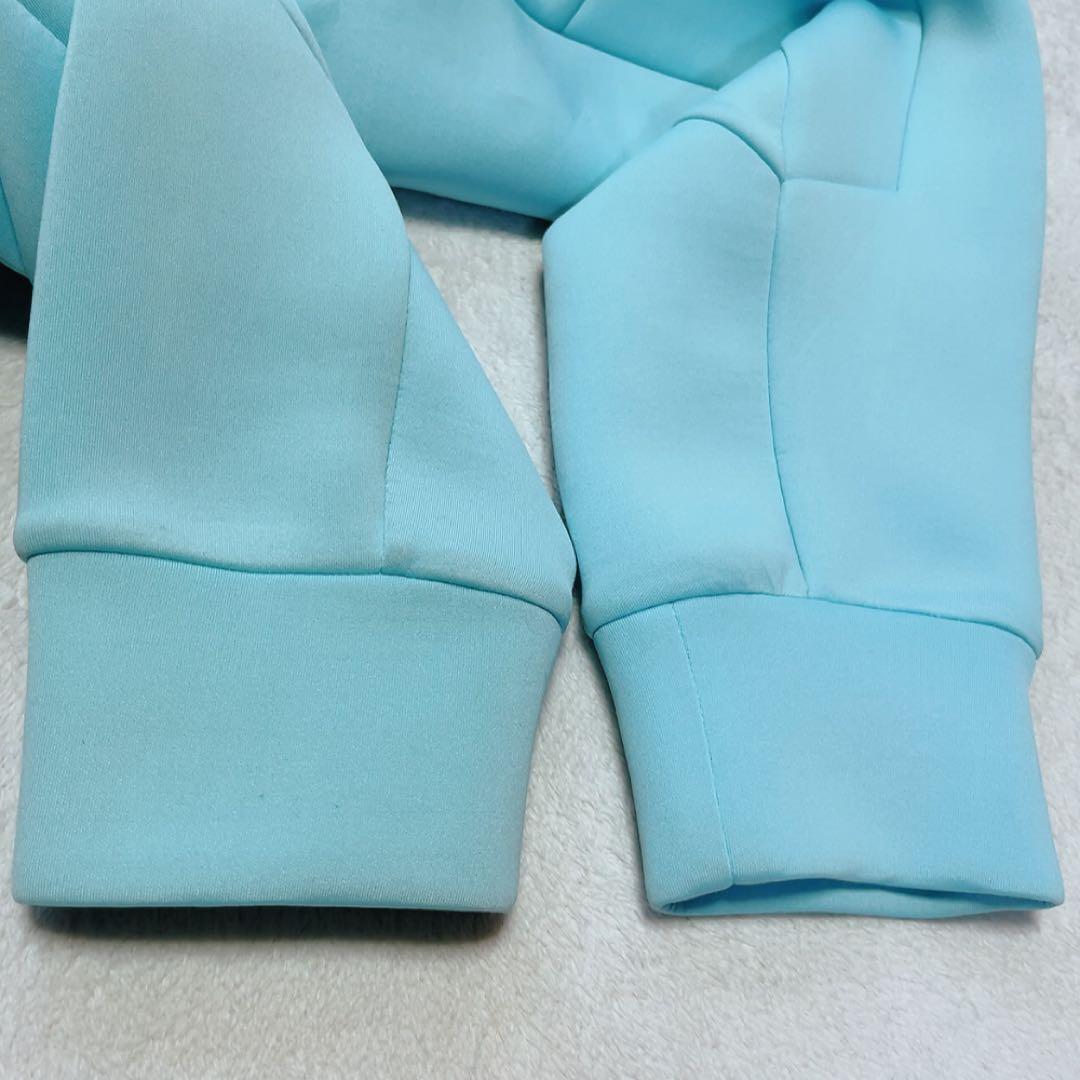 極美品　ムータ マリン ボンディングパーカー　ファー　フード　ブルー　XL