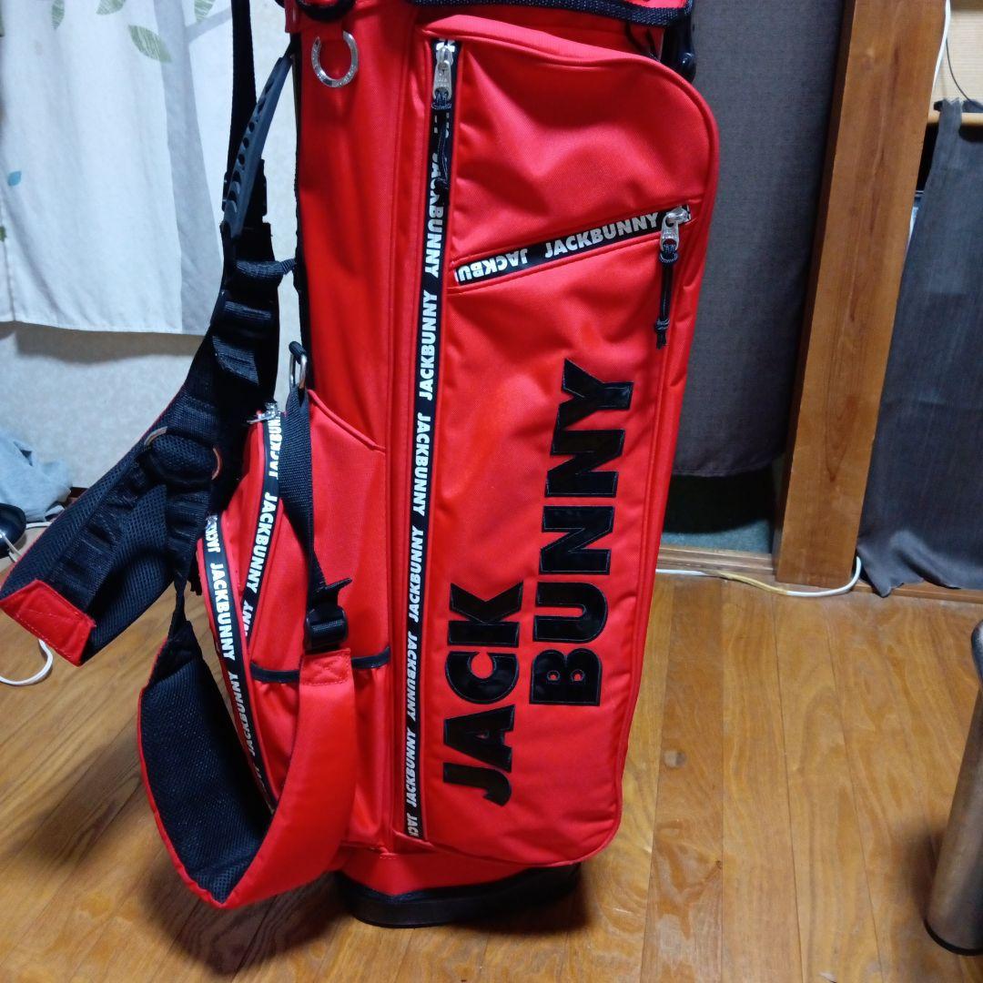 どきんちゃん出品JACK BUNNY キャディバッグ 　スタンド付きレッド
