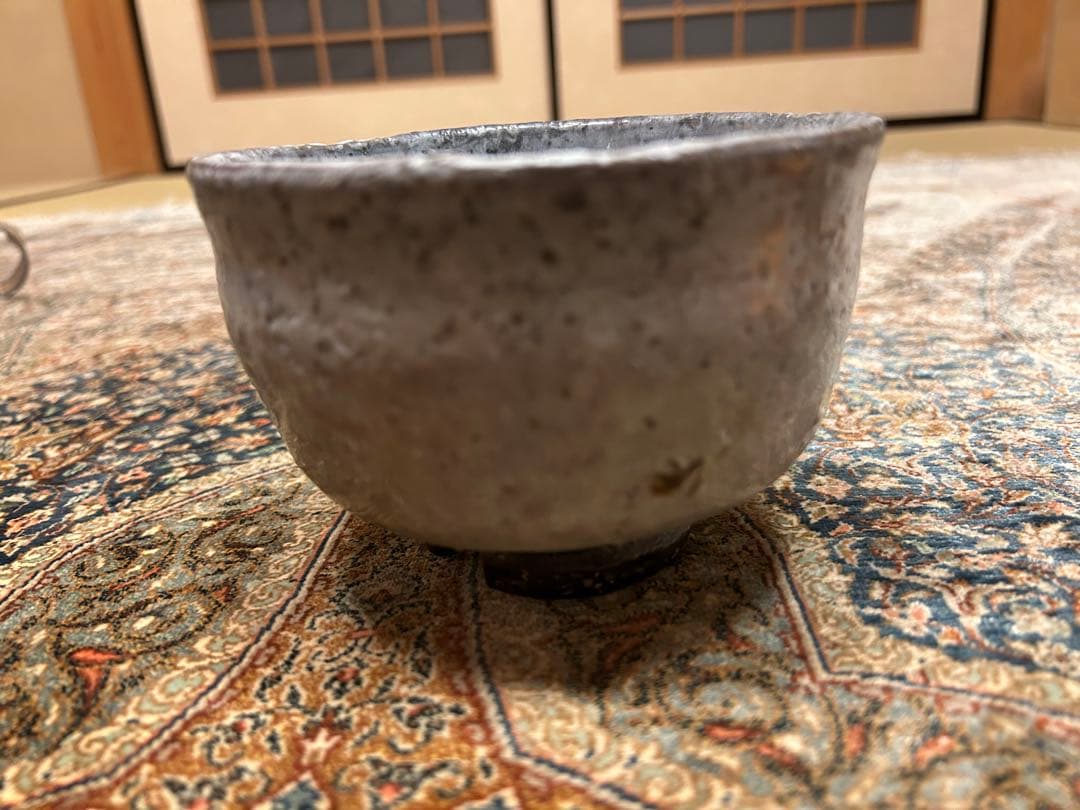 八代　岡田裕　銘 望雲　萩焼　茶碗