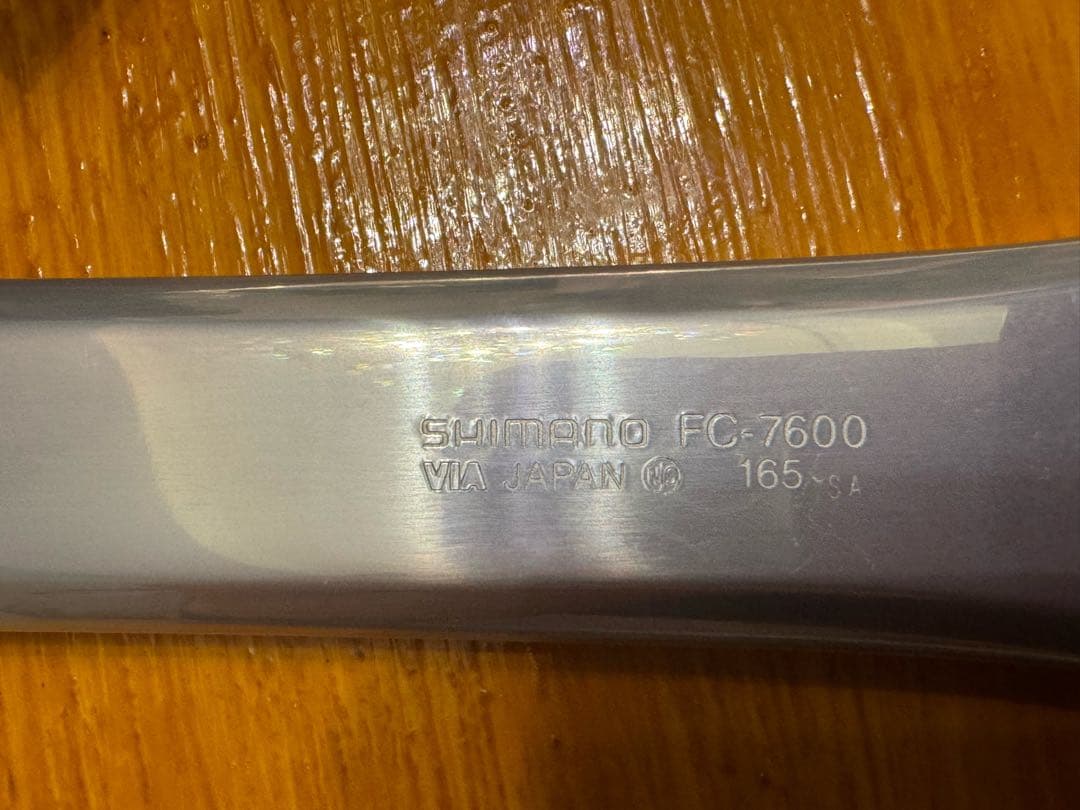 美品DURA-ACE ピスト用クランクFC-7600 165mm NJS刻印あり