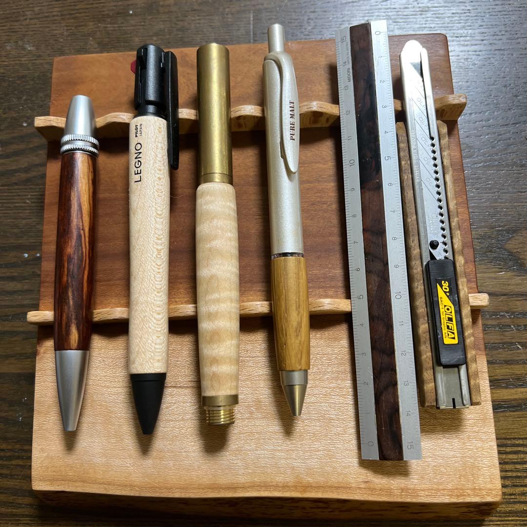 文房具7点セット　ペン置きはウッドペンクラフト