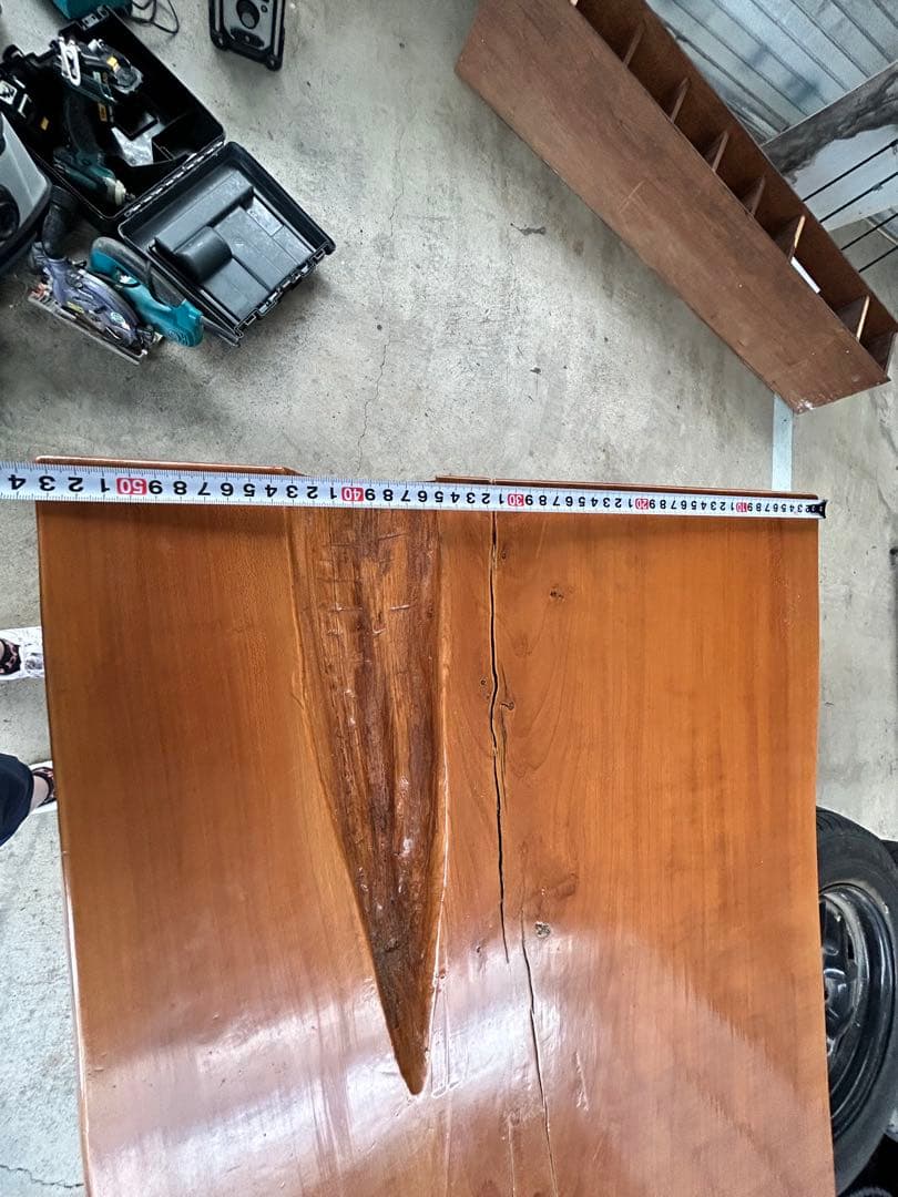 【天然梅の木一枚板】横172cm 光沢仕上げ 無垢材 看板 カウンター 店舗什器