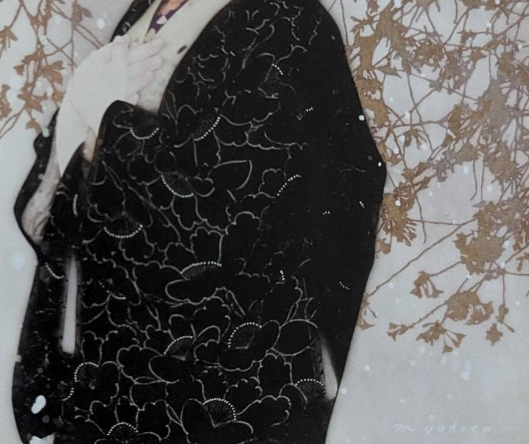 横田美晴　「まだら雪」、厳選、希少画集・額装画、人気作品