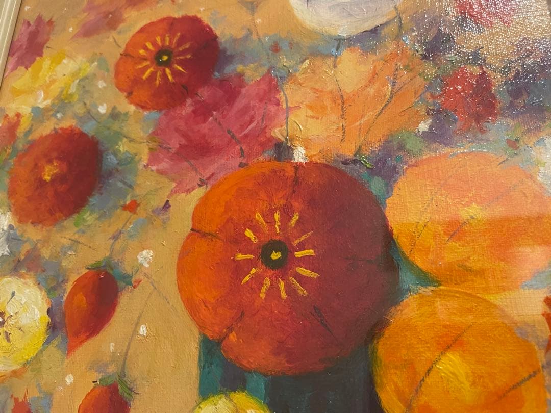 酒井健吉　 『ポピー』 油絵・油彩画　直筆