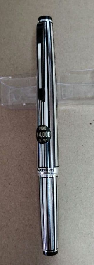 万年筆　プラチナ　14KWG　太字