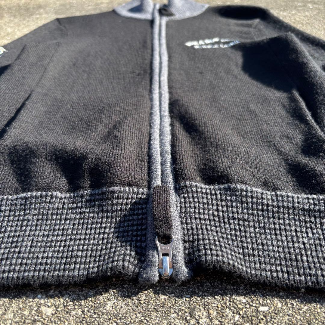 美品 BEAMS GOLF ダブルジップ ドライバーズニット 刺繍ロゴ 高級